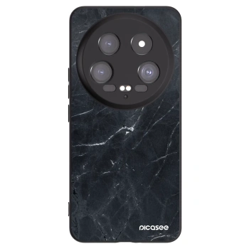 Picasee silikonski črni ovitek za Xiaomi 14 Ultra - Black marble