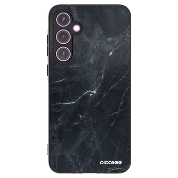 Picasee silikonski črni ovitek za Samsung Galaxy A35 5G A356B - Black marble