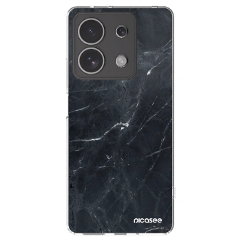 Picasee silikonski prozorni ovitek za Xiaomi Redmi Note 13 4G - Black marble