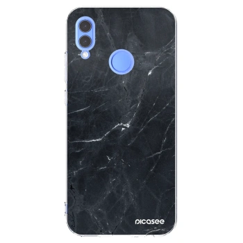 Picasee silikonski prozorni ovitek za Huawei P Smart 2019 - Black marble