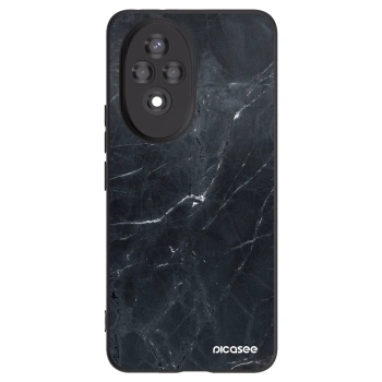 Picasee silikonski črni ovitek za Honor 200 5G - Black marble