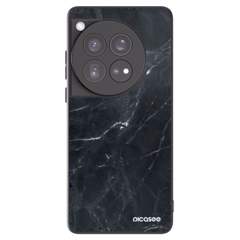 Picasee silikonski črni ovitek za OnePlus 12 5G - Black marble