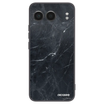 Picasee silikonski črni ovitek za OnePlus Nord 4 - Black marble