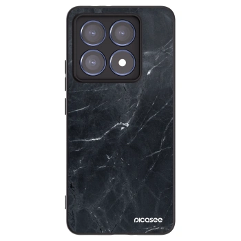 Picasee silikonski črni ovitek za Xiaomi 14T Pro - Black marble