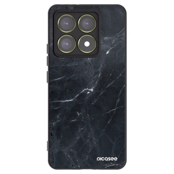 Picasee silikonski črni ovitek za Xiaomi 14T - Black marble