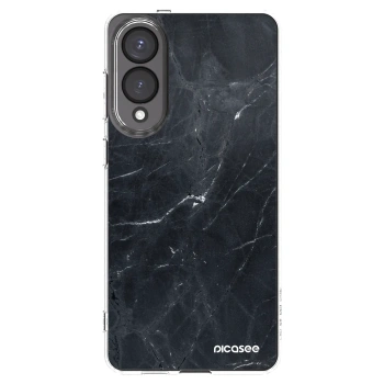 Picasee silikonski prozorni ovitek za Samsung Galaxy S25 Edge 5G - Black marble