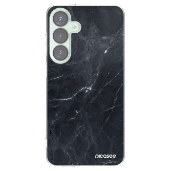 Picasee silikonski prozorni ovitek za Samsung Galaxy S25+ 5G - Black marble