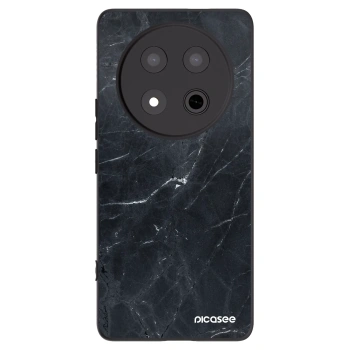 Picasee silikonski črni ovitek za Honor Magic7 Lite 5G - Black marble