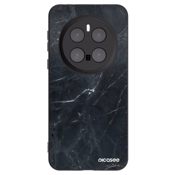 Picasee silikonski črni ovitek za Honor Magic7 Pro 5G - Black marble