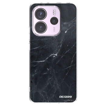 Picasee silikonski prozorni ovitek za Xiaomi Redmi Note 14 4G - Black marble