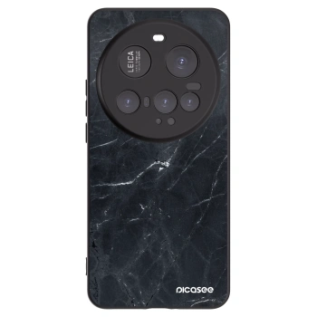 Picasee silikonski črni ovitek za Xiaomi 15 Ultra - Black marble