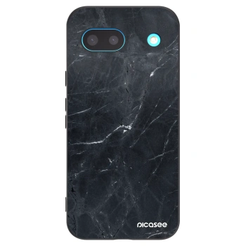Picasee silikonski črni ovitek za Google Pixel 8a - Black marble
