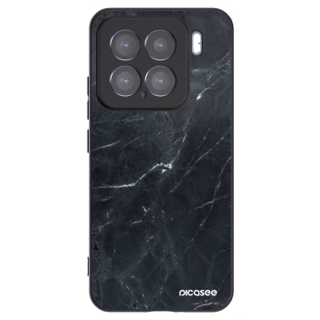 Picasee silikonski črni ovitek za Xiaomi 15 - Black marble