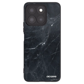 Picasee silikonski črni ovitek za Honor X8c - Black marble
