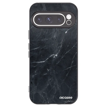 Picasee silikonski črni ovitek za Google Pixel 9 Pro - Black marble