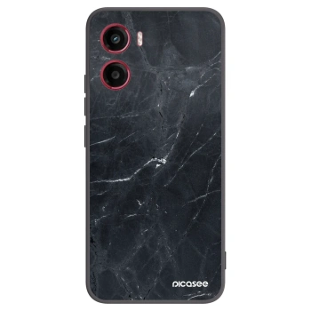 Picasee silikonski črni ovitek za Motorola Moto G05 - Black marble