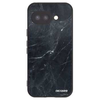 Picasee silikonski črni ovitek za Google Pixel 9a - Black marble