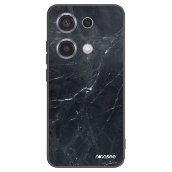 Picasee silikonski črni ovitek za Xiaomi Redmi Note 14S - Black marble