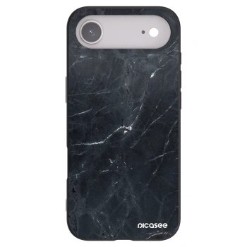 Picasee silikonski črni ovitek za Apple iPhone Air - Black marble