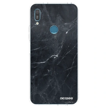 Picasee silikonski prozorni ovitek za Huawei Y6 2019 - Black marble