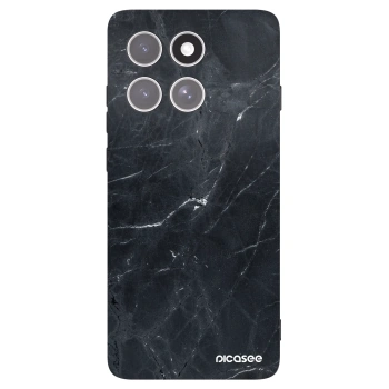 Picasee silikonski črni ovitek za Motorola Edge 60 Pro - Black marble