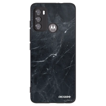 Picasee silikonski črni ovitek za Motorola Edge 60 5G - Black marble