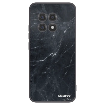 Picasee silikonski črni ovitek za OnePlus 13R 5G - Black marble