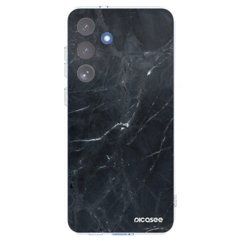 Picasee silikonski prozorni ovitek za Samsung Galaxy S25 FE 5G - Black marble