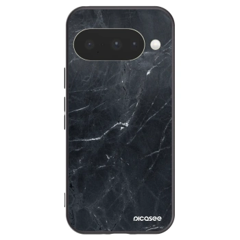 Picasee silikonski črni ovitek za Google Pixel 10 - Black marble