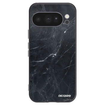 Picasee silikonski črni ovitek za Google Pixel 10 Pro - Black marble