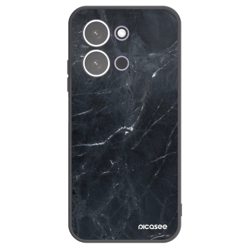 Picasee silikonski črni ovitek za Xiaomi Redmi 15C 5G - Black marble