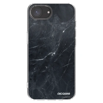 Picasee silikonski prozorni ovitek za Apple iPhone 17e - Black marble