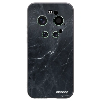 Picasee silikonski črni ovitek za Xiaomi 17 Ultra - Black marble