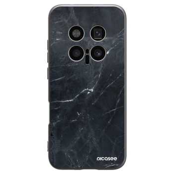 Picasee silikonski črni ovitek za Honor Magic8 Pro 5G - Black marble