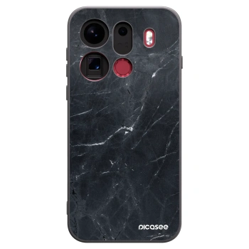 Picasee silikonski črni ovitek za OPPO Find X9 Pro - Black marble