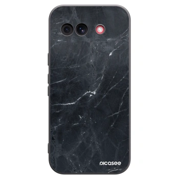 Picasee silikonski črni ovitek za Google Pixel 10a - Black marble