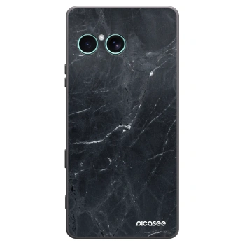 Picasee silikonski črni ovitek za Sony Xperia 10 VII - Black marble
