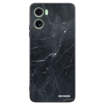 Picasee silikonski črni ovitek za Motorola Moto G06 - Black marble