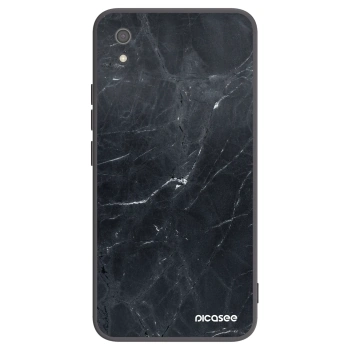 Picasee silikonski črni ovitek za Xiaomi Redmi 7A - Black marble