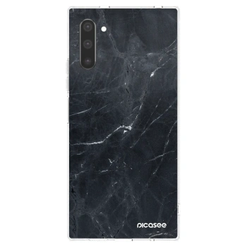Picasee silikonski prozorni ovitek za Samsung Galaxy Note 10 N970F - Black marble