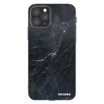 Picasee silikonski prozorni ovitek za Apple iPhone 11 Pro - Black marble
