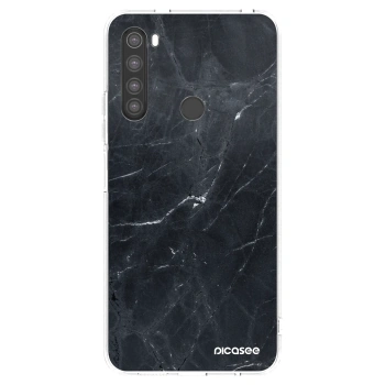 Picasee silikonski prozorni ovitek za Xiaomi Redmi Note 8 - Black marble