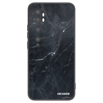 Picasee silikonski črni ovitek za Xiaomi Mi Note 10 (Pro) - Black marble