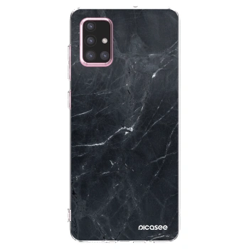 Picasee silikonski prozorni ovitek za Samsung Galaxy A71 A715F - Black marble