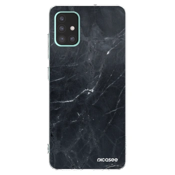 Picasee silikonski prozorni ovitek za Samsung Galaxy A51 A515F - Black marble