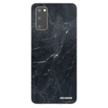 Picasee silikonski prozorni ovitek za Samsung Galaxy S20 G980F - Black marble