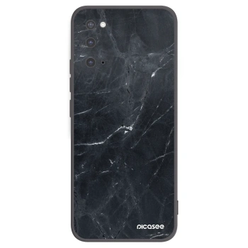 Picasee silikonski črni ovitek za Samsung Galaxy S20 G980F - Black marble