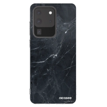 Picasee silikonski prozorni ovitek za Samsung Galaxy S20 Ultra 5G G988F - Black marble