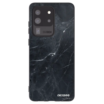 Picasee silikonski črni ovitek za Samsung Galaxy S20 Ultra 5G G988F - Black marble