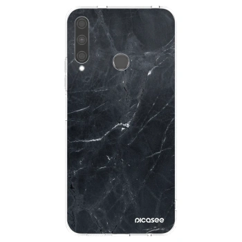 Picasee silikonski prozorni ovitek za Huawei P40 Lite E - Black marble